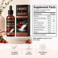 Complément Liquide de D-Mannose aux Canneberges avec Hibiscus, Uva Ursi, Guimauve, Pissenlit, Bromélaïne et Vitamine C – Vente en Gros