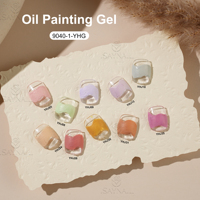 Vernis à ongles UV haute pigmentation longue tenue style peinture à l'huile