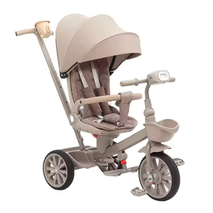 <span class=keywords><strong>Triciclo</strong></span> Plegable para Niños Bebés de 3 Ruedas <span class=keywords><strong>con</strong></span> <span class=keywords><strong>Mango</strong></span> Desmontable de 7 Pulgadas, Cochecito <span class=keywords><strong>Triciclo</strong></span> Infantil 2 en 1 - Product Image 1