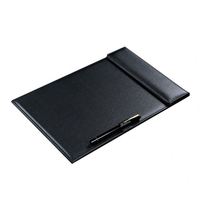 Porte-documents de bureau personnalisé avec logo, format A4, en cuir PU, avec porte-stylo, pour réunions d'entreprise