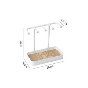 High Quality Sustainable Plastic Wood Necklace Hanger Multi-Jewelry Display Rack for <b>Tabletop</b> Household <b>Storage</b> Use As Shelf - Product Image 3