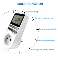 Minuteur programmable hebdomadaire électronique, prise électrique 16A 230V pour domotique (CN/US/EU)