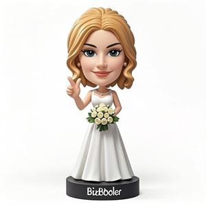 Model karakter pengantin Resin yang dapat disesuaikan mendukung simulasi dan gambar realistis untuk ornamen dan suvenir