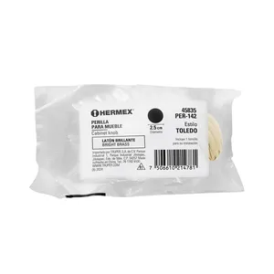 Master con unità 360 pomello in metallo stile Toledo, ottone brillante, HERMEX - Product Image 2