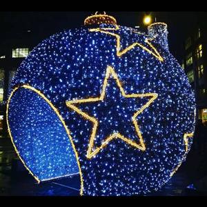 Grande arche lumineuse LED de Noël pour extérieur, motif de porte, IP65, tunnel lumineux 3D de Noël, boule lumineuse pour la décoration des centres commerciaux - Product Image 1