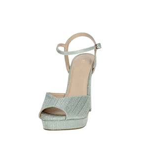 Menbur Sandale à talons pour femme 24160 avec bride à la cheville et plateforme argentée - Product Image 5