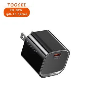 Toocki New 20W Gan Charger Portable Mobile Phones Charger USB Type C Fast Wall Charger for Iphone Android