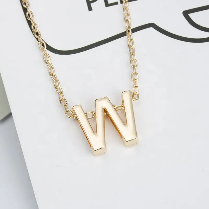 necklace letter Jewelry 26 Alphabet Letters Pendant Necklace for Women Gold Chain for Girl Decoration Gift 2019 New Arrivals ABC