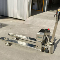 Chariot élévateur électrique en acier inoxydable, transpalette, chariot à palettes manuel