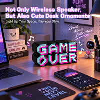 Mini haut-parleur sans fil portable d'extérieur pour garçons, au design créatif et ludique, avec fonction 'Game Over'