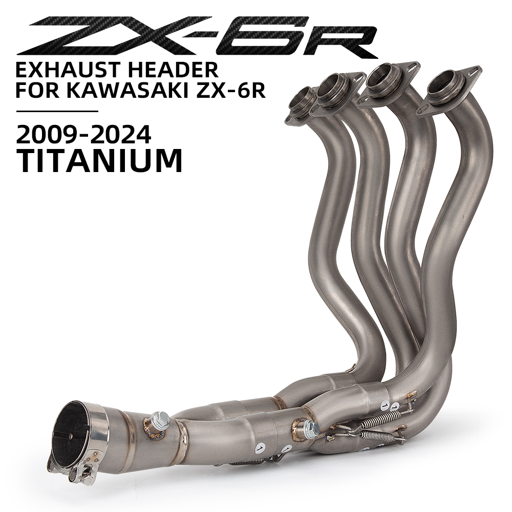 Kawasaki ZX6R Exhaust Slip-on Tube - Full Titanium Alloy