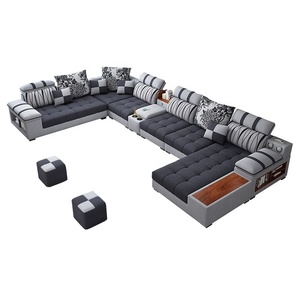 Bộ Ghế Sofa Gia Đình 7 Chỗ Ngồi, Đồ Nội Thất Hiện Đại Cho Phòng Khách Kiểu Mẫu Mới Dành Cho Người Lớn Có Thể Điều Chỉnh Được - Product Image 6