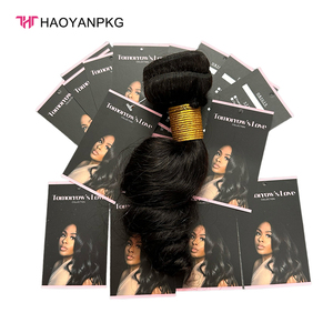 Tùy Chỉnh Cá Nhân Logo Phần Mở Rộng Tóc Bao Bì Quà Tặng Giấy Bó Tóc Treo Thẻ Nhãn Tóc Giả Thẻ Với Cá Nhân Logo - Product Image 2