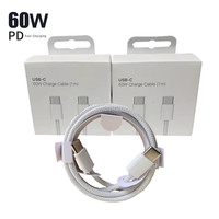 Kabel Charger Tipe C ke Tipe C 60W, Adaptor Daya USB C 20W, Kabel Data Pengisian Cepat untuk iPhone 18 17 16 Pro Max untuk Samsung