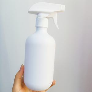 Botellas Vacías de 300ml y 500ml, Blancas, Ámbar, Verdes, Transparentes, Esmeriladas, para Cuidado Diario, Botellas Redondas Boston Recargables de Plástico PET con Pulverizador - Product Image 2