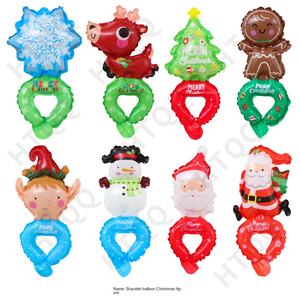 การตกแต่งลูกโป่งในเทศกาลคริสต์มาสหลอดไฟขนาดเล็กต้นคริสต์มาสการ์ดติดผมซานตาคลอสสร้อยข้อมืออลูมิเนียมฟิล์มสำหรับงานเลี้ยงผู้ใหญ่ - Product Image 5