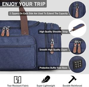 Muestra gratuita de fábrica: Bolsa de lona ligera, plegable, impermeable, para gimnasio, viajes de bebé y organizador. - Product Image 3