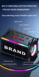 M18 TWS chức năng USB AUX phát lại OEM ODM Bass xách tay ngoài trời BT loa với nhấp nháy RGB Đèn dây đeo như quà tặng khuyến mãi - Product Image 6