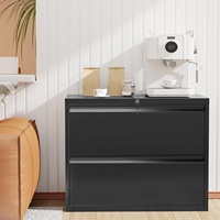 Armoire de classement en acier robuste à 2 tiroirs, verrouillable, en métal, pour le rangement de documents de bureau