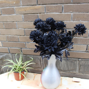 L06625 décoration de mariage maison fête décor <span class=keywords><strong>fausse</strong></span> soie noire Roses velours fleurs de Rose - Product Image 3