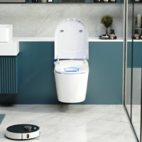 Tanque de agua oculto de diseño Simple y moderno de alta calidad, baño inteligente montado en la pared, Control remoto alargado, trampa P automática