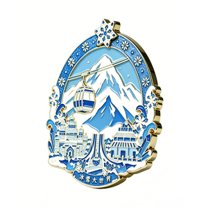 Aimant de réfrigérateur en métal émaillé personnalisé, imprimé UV 2D, thème amour moderne, paysage hivernal, souvenir pour anniversaire, fête des mères - Product Image 5