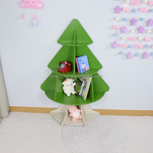 Librería de Madera de 4 Niveles con Diseño Innovador en Forma de Árbol Verde para Niños - Product Image 2