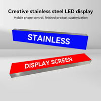 Affichage à LED sans bordure, élégant, en acier inoxydable, couleur pleine, qualité professionnelle pour la vitrine de magasin de détail, affichage de produits