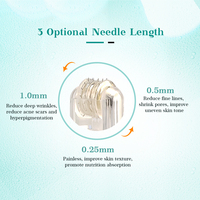 Rouleau Derma Hydra à 64 aiguilles pour usage domestique, tampon Derma Microneedling 0.25mm 0.50mm 1.0mm