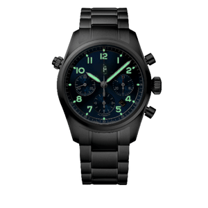 Montre mécanique Longinesing exquise et élégante avec chronographe à trois aiguilles, aiguilles et index lumineux en acier inoxydable. - Product Image 1