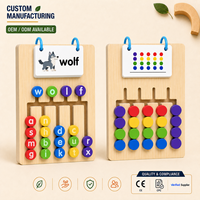 Tableau de logique en bois Montessori RIZON pour enfants, jeu de lettres coulissantes à associer, jouet éducatif préscolaire