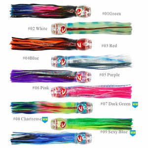 Leurres de pêche en résine pour gros gibier, têtes de pêche en résine pour marlin et thon en eau salée, leurres de traîne avec jupes d'octopus - Product Image 5