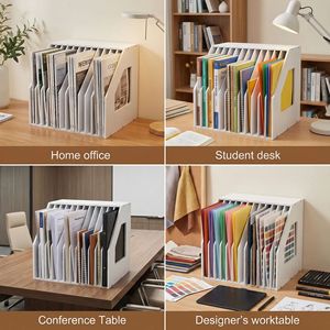 Organizador de Archivos Inclinado de 12 Niveles, Organizador de Cartulina para Escritorio, Almacenamiento de Oficina, Tipo Rectangular Vertical, Peso 1500g - Product Image 4