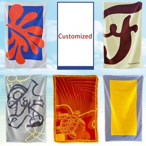 Serviette de plage personnalisée en microfibre velours 100% avec logo imprimé, séchage rapide, grande taille, idéale pour la publicité et les cadeaux - Product Image 2