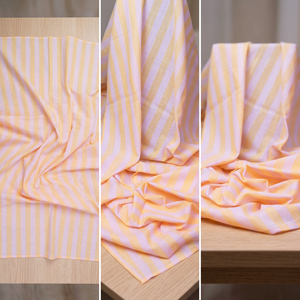 Tissu en coton Khadi 100% biologique, tissé à la main, rayé, léger, respirant, 60 GSM, séchage rapide, écologique, pour bébés filles et garçons - Product Image 3