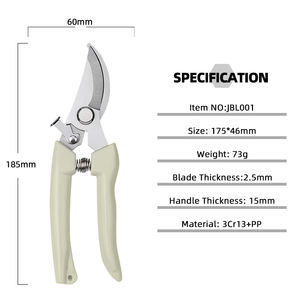 Ciseaux d'élagage en acier inoxydable avec lame incurvée pour couper les plantes, outil à manche en plastique - Product Image 2