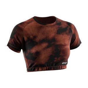 Camiseta Deportiva Sexy Personalizada para Mujer, Top Corto de Secado Rápido, Manga Corta, para Yoga, con Efecto Push-Up - Product Image 3