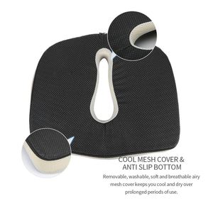 Coussin de siège ergonomique en mousse à mémoire de forme breveté pour le coccyx, orthopédique, pour voiture et chaise de bureau avec soutien personnalisé LIANDA C-002 - Product Image 5
