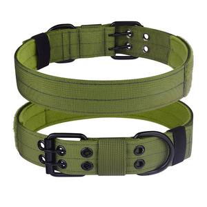 Orta-Büyük Boy Kişiselleştirilmiş Eğitim İçin Açık Hava Evcil Hayvan Malzemeleri Taktiksel Ayarlanabilir Naylon Sağlam Köpek Tasması Kurdeleleri - Product Image 3