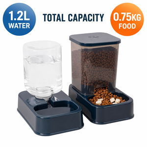 Distributeur d'eau et de nourriture portable en acier inoxydable et plastique pour chats et chiens, grande capacité, antidérapant, facile à nettoyer, vente chaude - Product Image 4