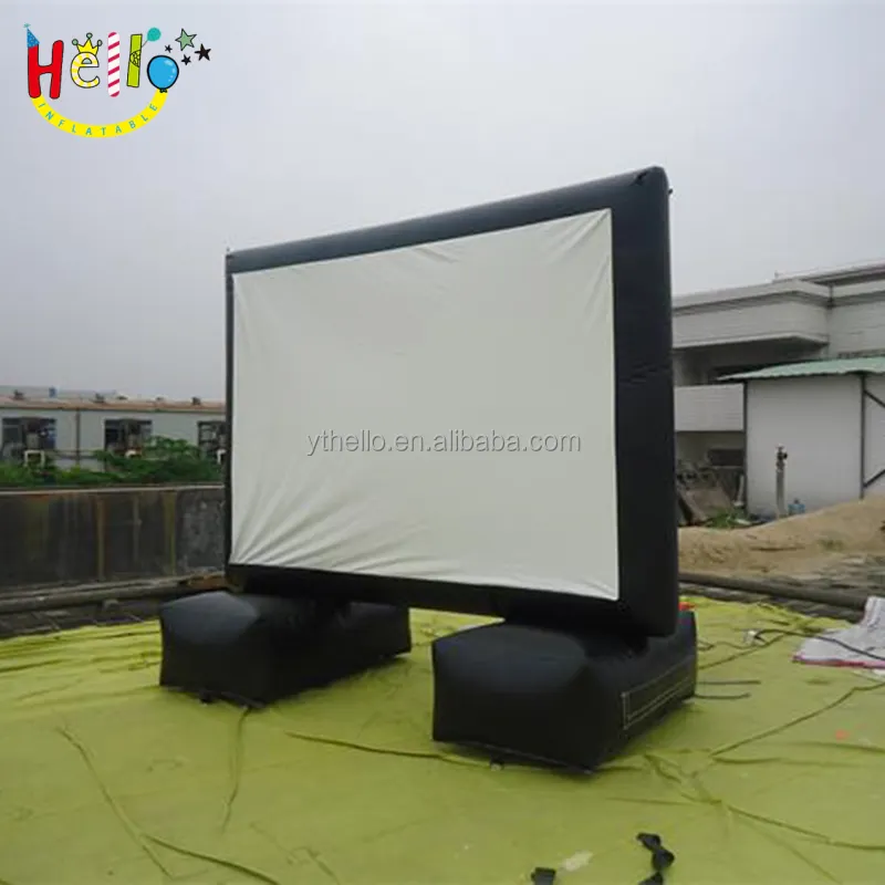 Open Air Cinema Großhandel Event 24ft aufblasbare Outdoor-Film Air Screen Blow Up TV-Bildschirm und Projektor