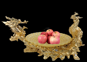 2023 ciotola di frutta in resina decorazioni per la casa di alta classe moderno drago e piatto di frutta in stile Phoenix vassoio di frutta di lusso - Product Image 4
