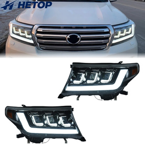 Phares HETOP pour Toyota Land Cruiser 2007-2015 FJ200 LC200 – Amélioration <span class=keywords><strong>LED</strong></span>, feux de jour (DRL) et clignotants, lentilles modifiées, phares avant - Product Image 5