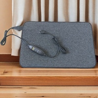 Grand chauffe-pieds sous le bureau de 50*70cm avec écran LCD-Prise détachable, chaleur et minuterie réglables, surface douce pour tapis