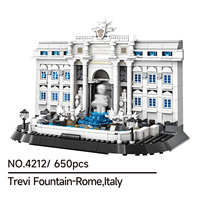 Wange 4212 Fontaine de Trévi de Rome, Modèle en plastique à assembler, Ensemble de blocs de construction, Jouet en plastique, Cadeau