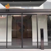Puerta de Entrada Automática con Sensor, de Aluminio con Aislamiento Térmico, de Lujo y Ahorro de Energía, para Edificios de Oficinas de Alta Gama
