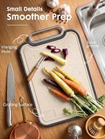 Planche à découper en paille de blé PP titane double face, résistante au lave-vaisselle, antidérapante, pour le camping, gadgets de cuisine, nouveautés 2026