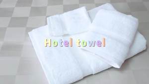 Lujo <span class=keywords><strong>5</strong></span> estrellas 100% algodón blanco baño mano cara toalla Conjunto personalizado Hotel bordado Logo tejido patrón a cuadros - Product Image 3