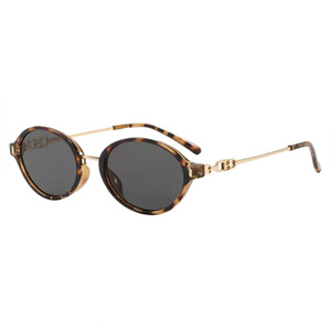 Lunettes de soleil rétro œil de chat pour femmes, monture intégrale, protection UV400, style ovale - Product Image 4