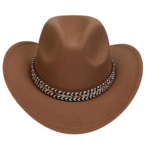 Vintage Britse stijl cowboyhoed met gebogen rand voor heren, brede rand westernhoed voor dagelijks gebruik - Product Image 1